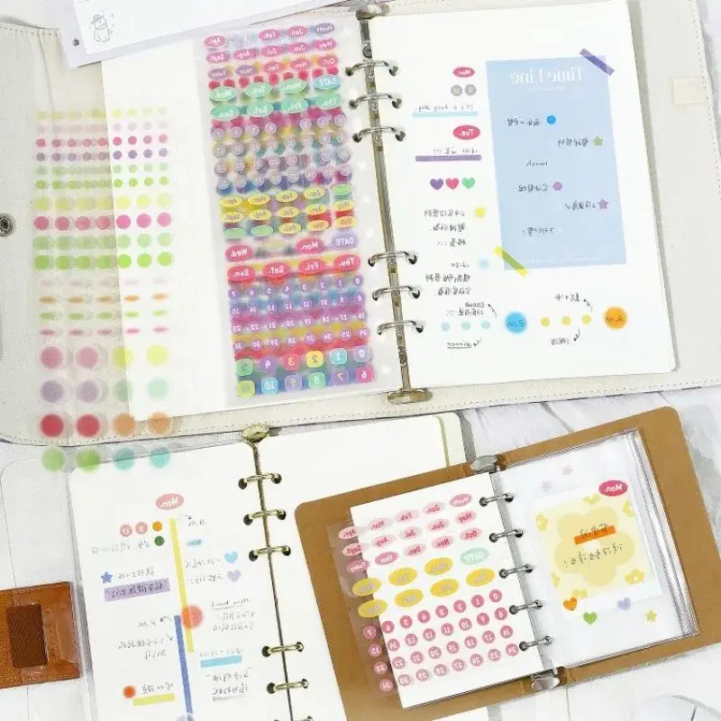 

8 шт./компл., наклейки для декора расписания времени, журнал, молочные продукты, месяц, неделя, дата, наклейка, сделай сам, этикетки, наклейки, студенческие принадлежности