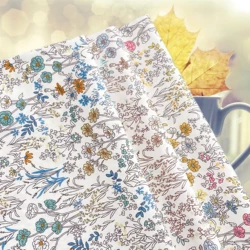 Plant Series Spring Summer 100% Cotton Poplin 60S Fabric Digital Printed For Sewing Cloth Dress Skirt Kids Designer