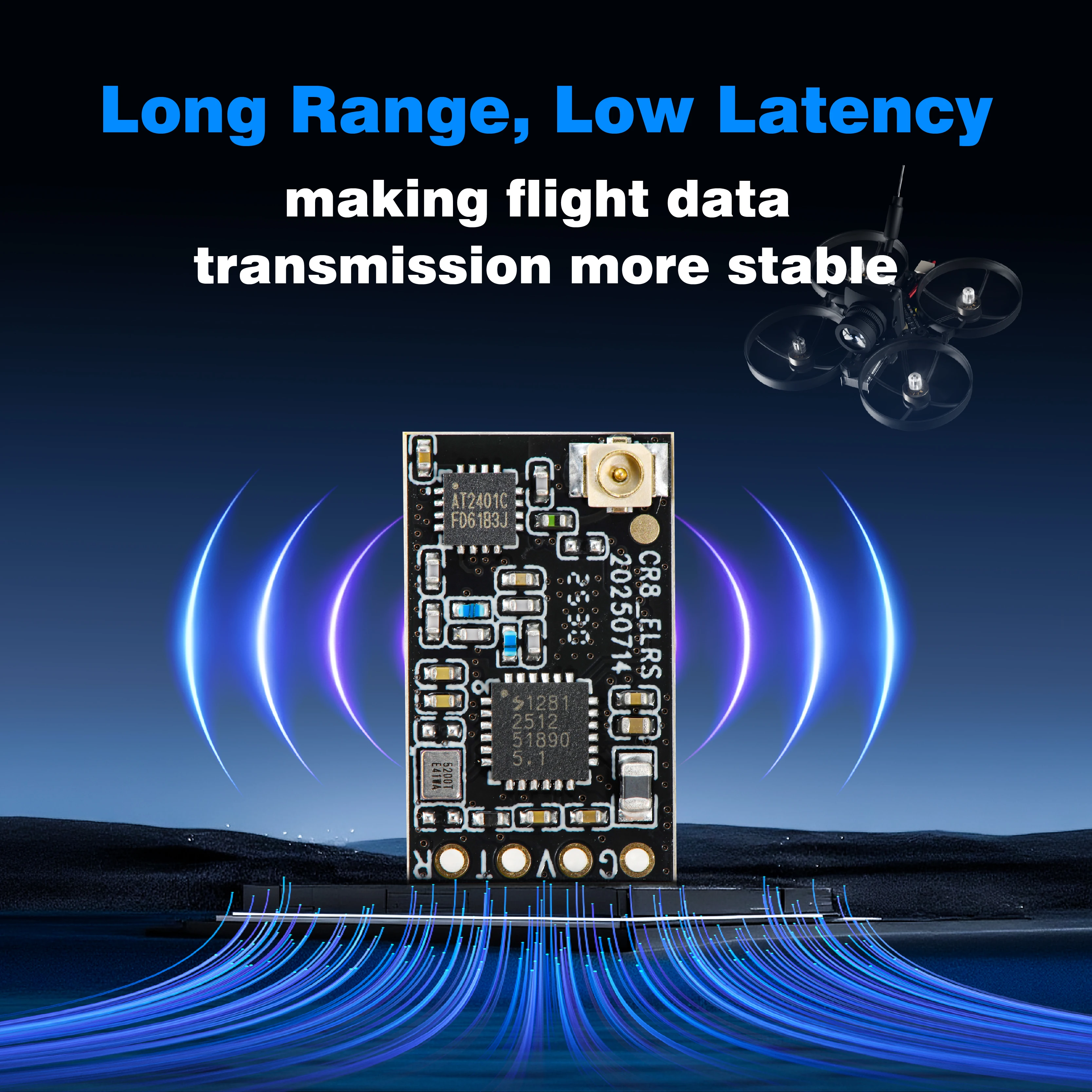 1/2/5/10 قطعة CR8 ELRS 2.4 جيجا هرتز نانو ExpressLRS طويلة المدى ELRS استقبال ل RC FPV طويلة المدى سباق الطائرة بدون طيار طائرة سيارة هليكوبتر