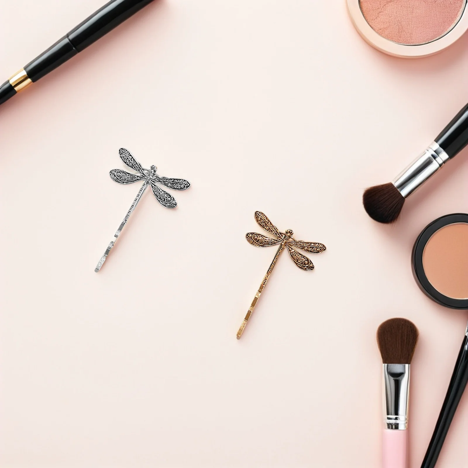 

6Pcs Vintage Hair Clips for Women Dragonfly Design Metal Decorative Clip Small Fashion Bobby Pin for Party and Daily Use