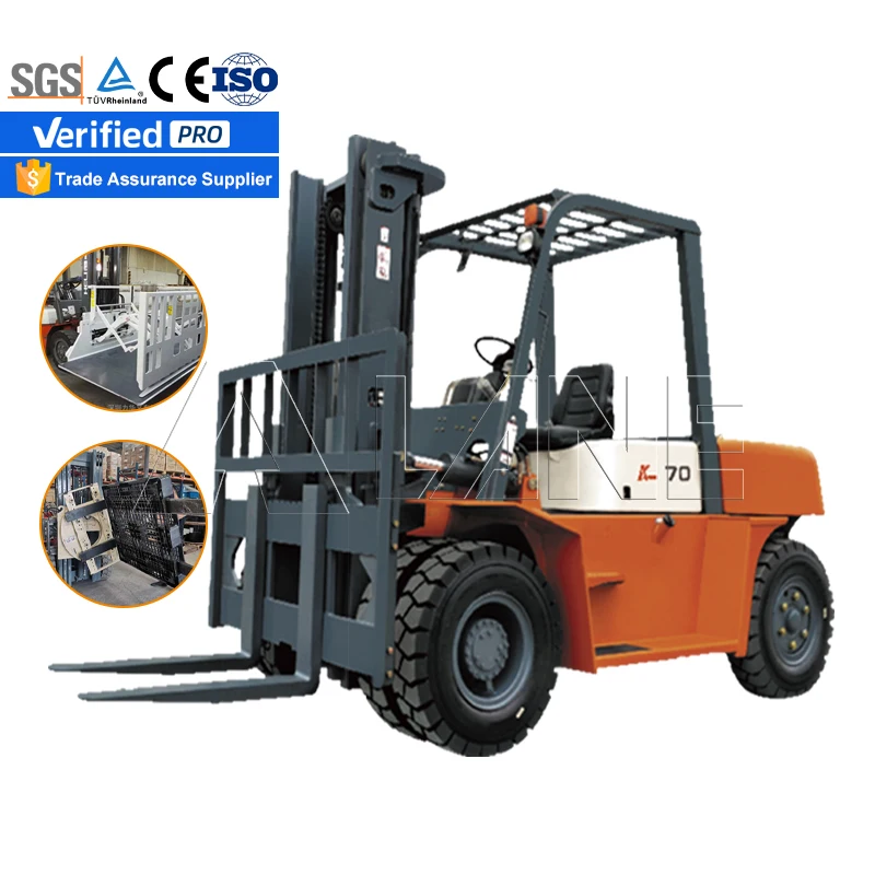 Small-Scale 3 Ton Forklift Truck Hydraulic Forklifts  Rough Terrain Forklift