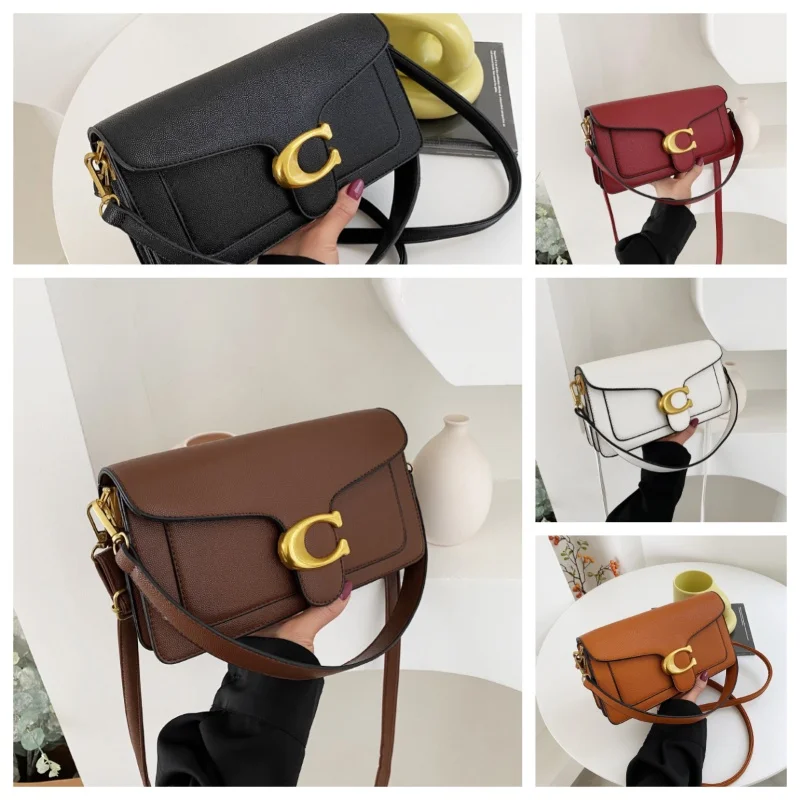 

New Hot 25cm Retro Women'S Handbags Square Shoulder Bag Ladies Messenger Bag Solid Color High Quality Holiday Gifts For Girls