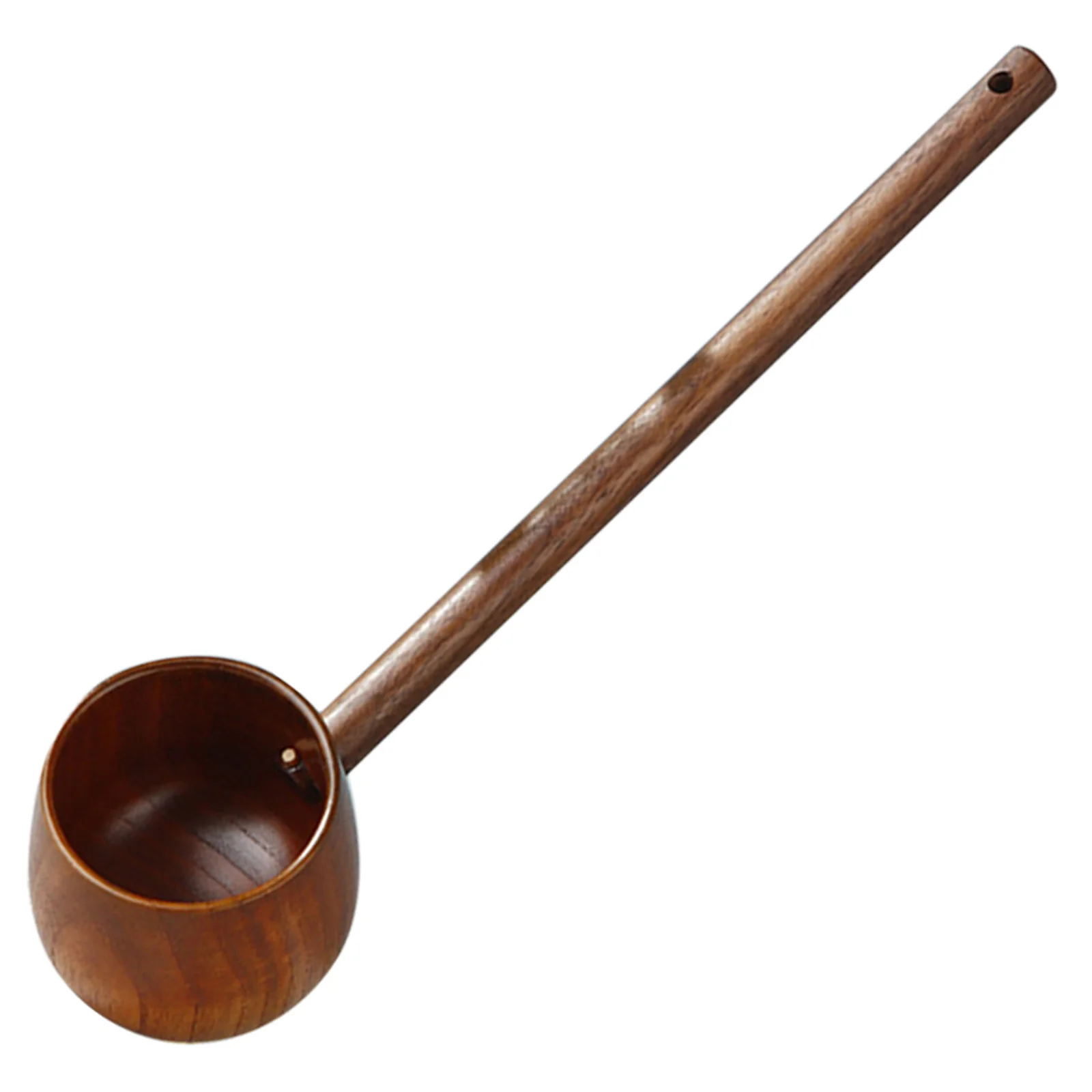 

Wood Water Ladle Long Handle Tea Scoop For Kitchen Garden Oil Honey Bath Salt Flour Laundry Powder Compact Retro Design