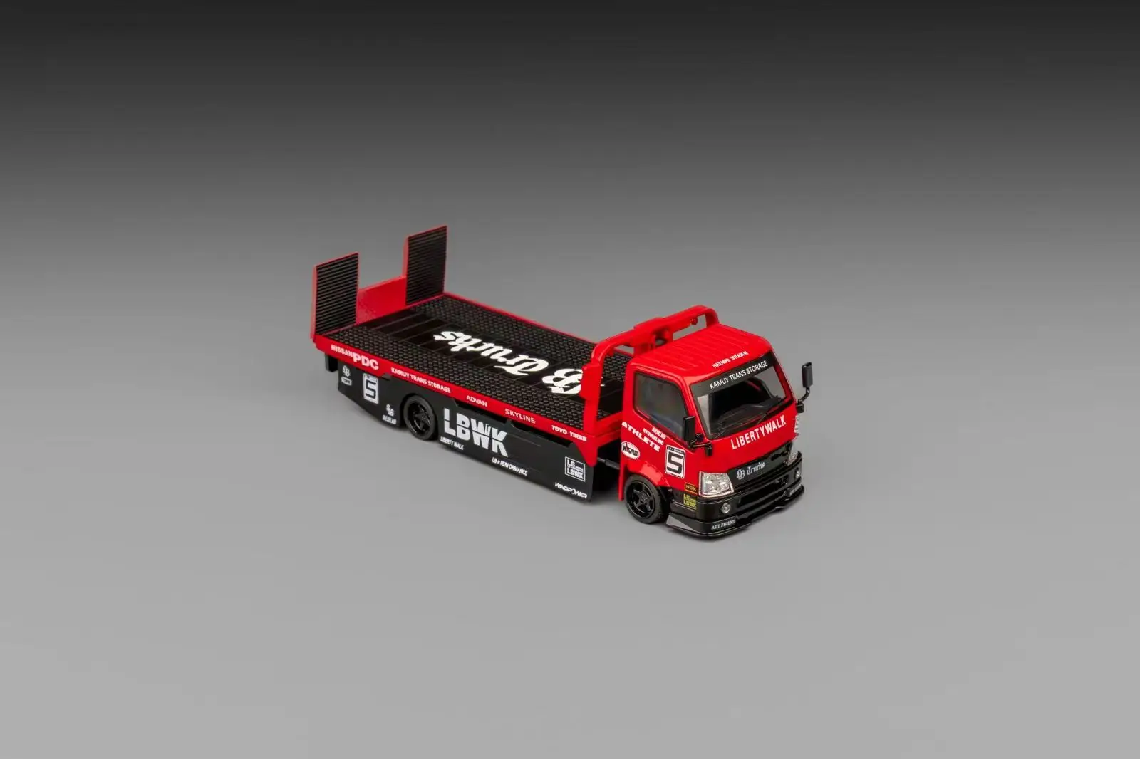 **Pre-order **MicroTurbo MT 1:64 Super Silhouette Custom Tow Truck trailer Red Diecast Model Car