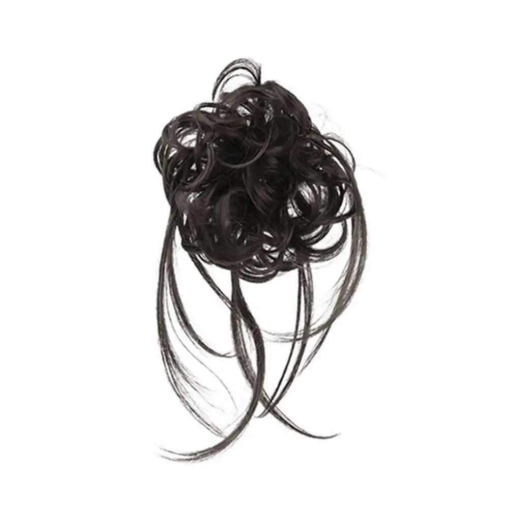 Bun de cabelo fofo para festa, Scrunchie bagunçado, respirável, Chignon, elástico, bagunçado, efeito, perucas