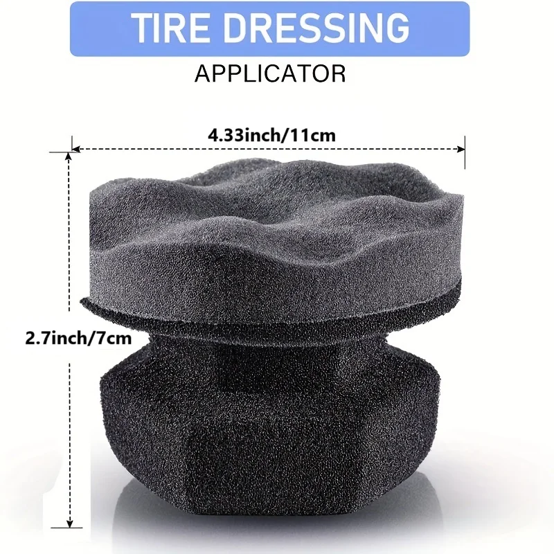 Tire Shine Applicator Tire Dressing Applicator Pads Tire Sponge Applicator Foam Tire Gel Wet Applicator Car Detailing Reusable C
