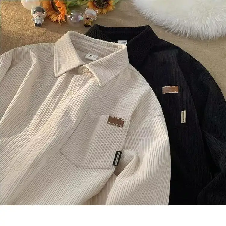 Loose Casual pana larga Sve irt hombres primavera otoño marca de moda sentimientos de gama alta para niños irt Jaet uso diario