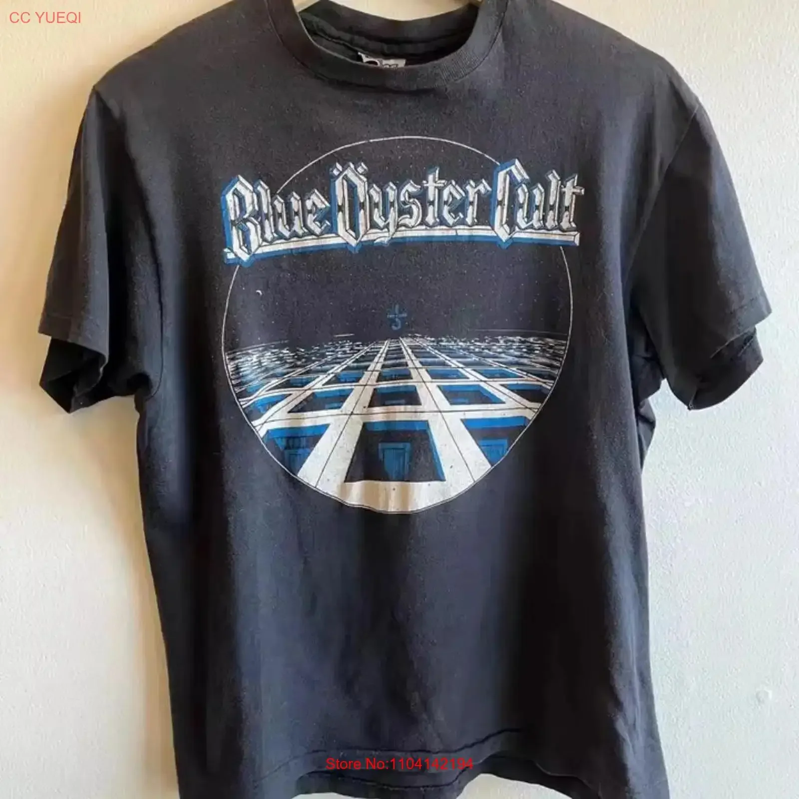 Футболка Blue Oyster Cult Astronomy Band Basic Black T Shirt Vtg WA1182, винтажная, с эффектом потертости, с графическим принтом, модная, мягкая, удобная, унисекс, эластичная.