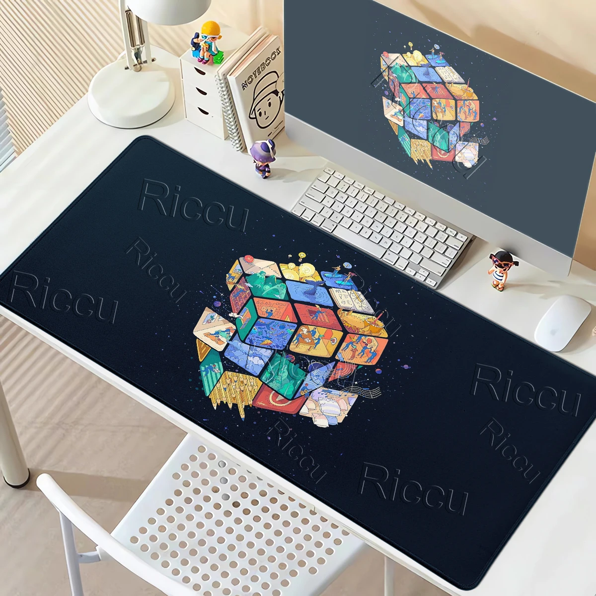 RubikS C-Cube Pattern Mouse Pad Office Pc Accessories Carpet Professional Keyboard Protect Playmats Overlock tapis de souris xxl