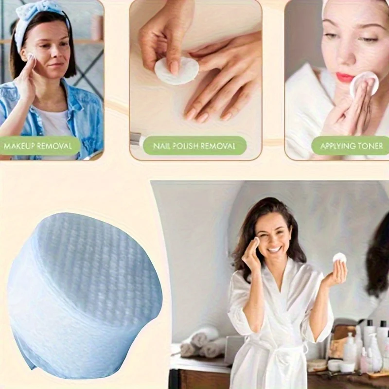 Tamponi detergenti circolari da 100 fogli, salviette struccanti di alta qualità, adatti a tutti i toni della pelle, sciarpe specifiche per saloni di bellezza