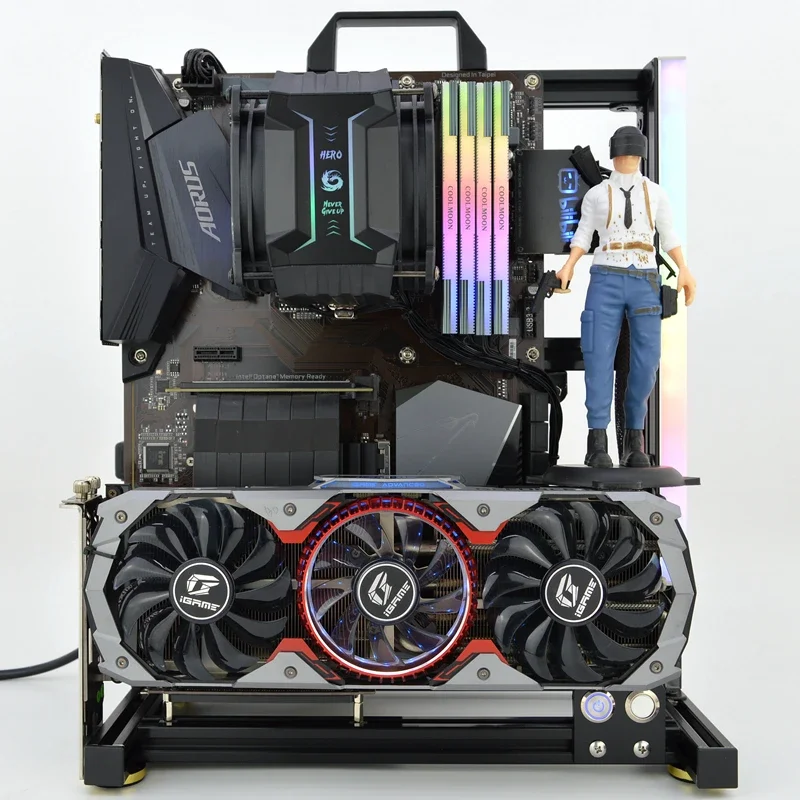 Open Computer Case Frame DIY Creative Rack Mini ITX MATX Gamer Cabinet ATX Air/360 Water Cooler Desktop PC Gaming Chassis