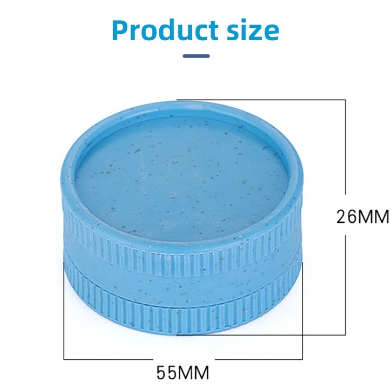 EVIL 24Pcs/Lot 55MM Manual Tobacco Grinder Degradable Material Herbal Crusher 2 Layers Dry Herb Grinders for Smoking Accessories