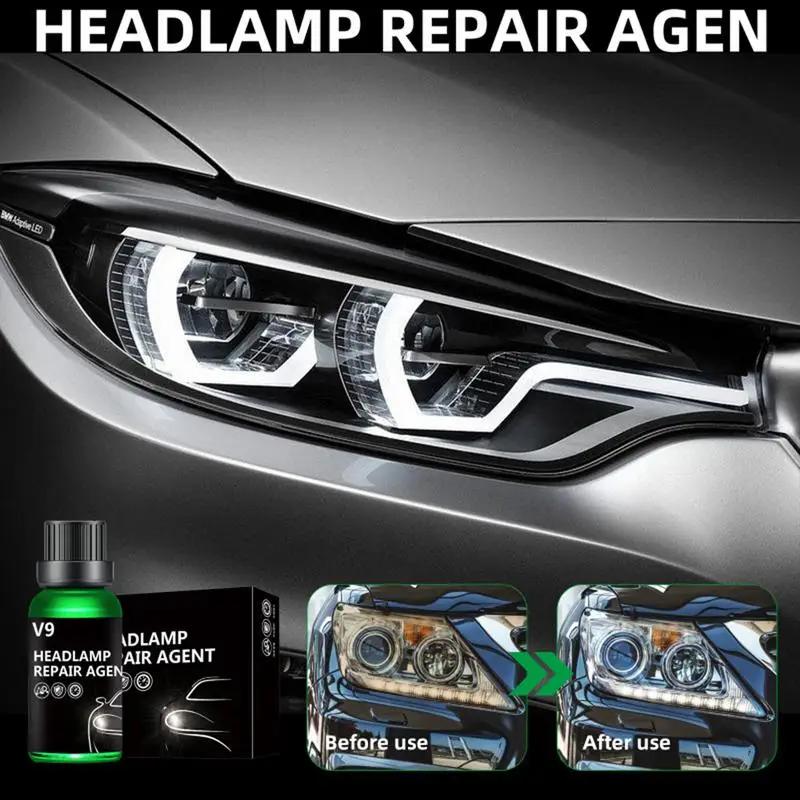 Car Headlight Repair Fluid superhydrophobic Headlight Repair Polish Cleaner Agent 50ml Headlamp Restorer Repair Liquid for Car