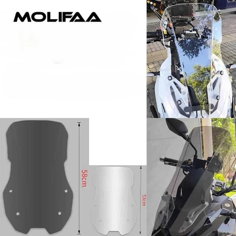 

Motorcycle ABS Windshield For SYM Husky ADV 150 Front Wind Deflector Safety Windscreen Accessories Transparent Smoky