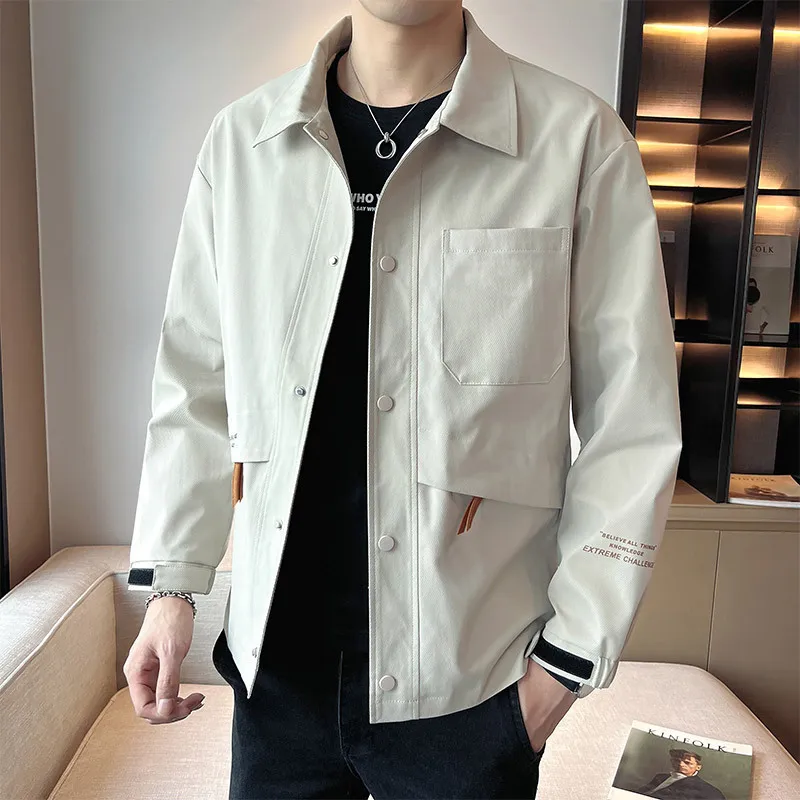 

2023 Autumn/Winter New Men's Workwear Jacket Fashion Large Pair Loose Coat Cotton Jacket Button