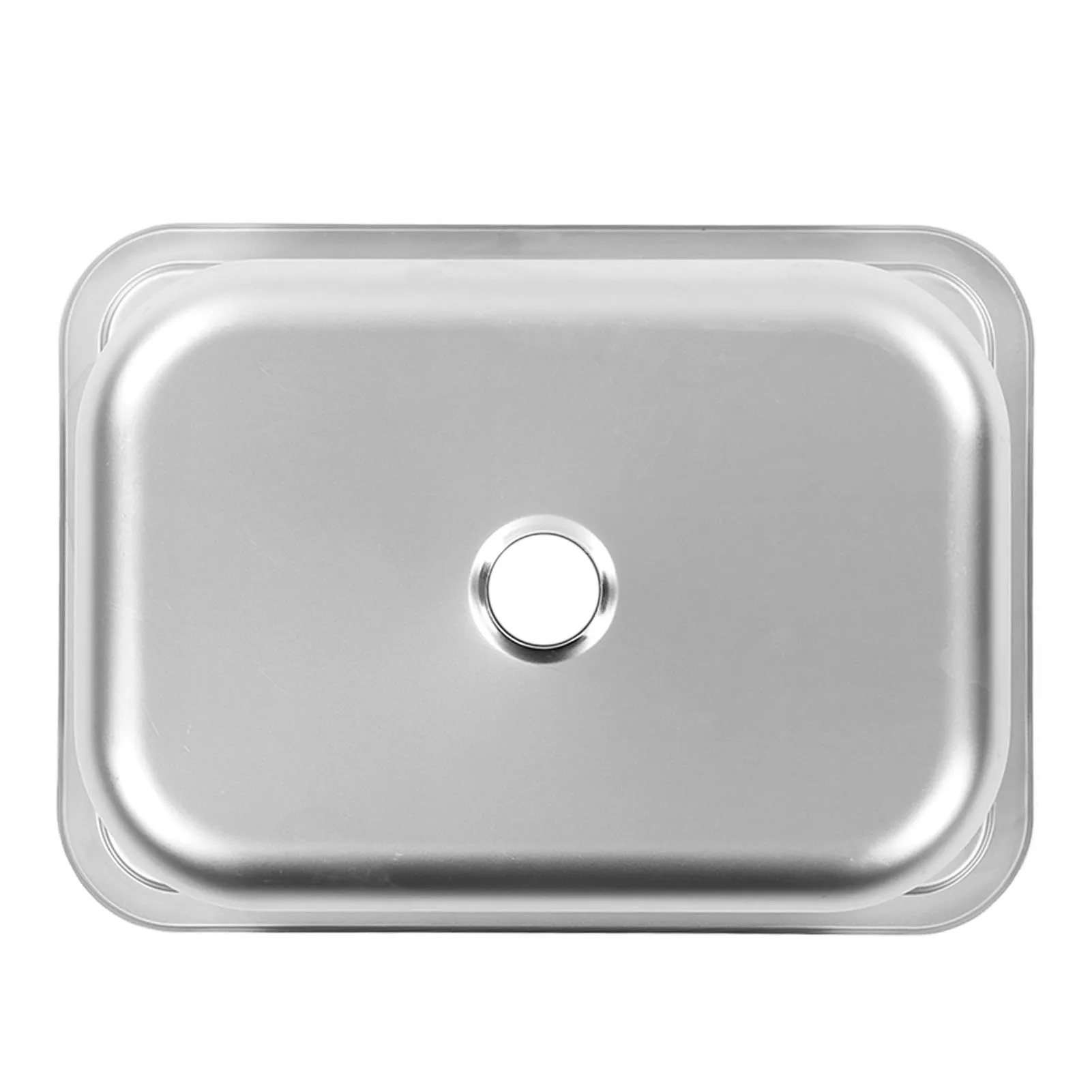 

RV Sink Square 345x245x136mm 304 Stainless Steel Flush Mounted Hand Wash Basin Sink with 40mm Drain for Camper Van Yacht Boat