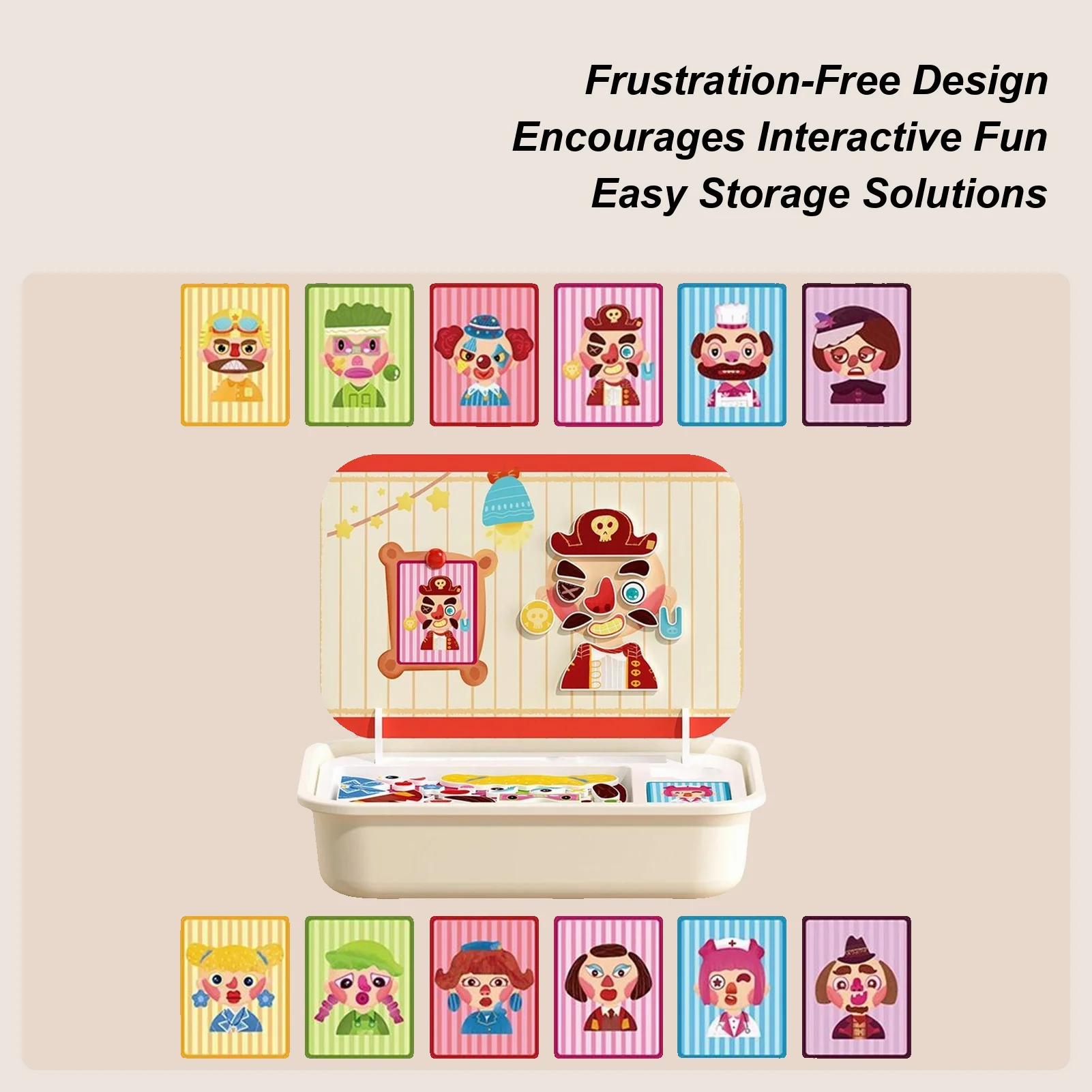 

Magnetic Jigsaw Puzzles Wood Magnetic Travel Puzzles With Storage Box Educational Learning Toy for Ages 3-6 Children Toddler Kid
