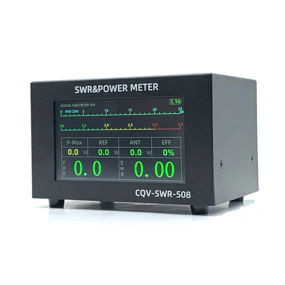 120W Digital Power Standing Wave Meter 4.3in IPS Touchscreen 1.8-54Mhz Power SWR Measuring Meter Type C DC5V/1A Charging