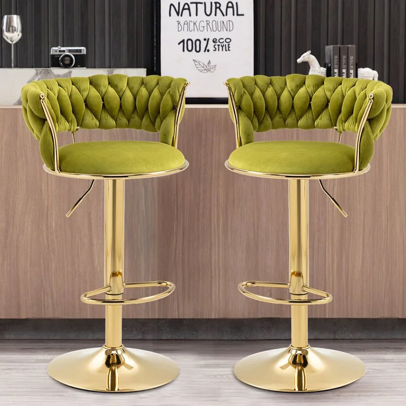 ergonomic soft bar stools aesthetic hairdressing Computer Relaxing accent chair high modern taburete alto garden furniture sets