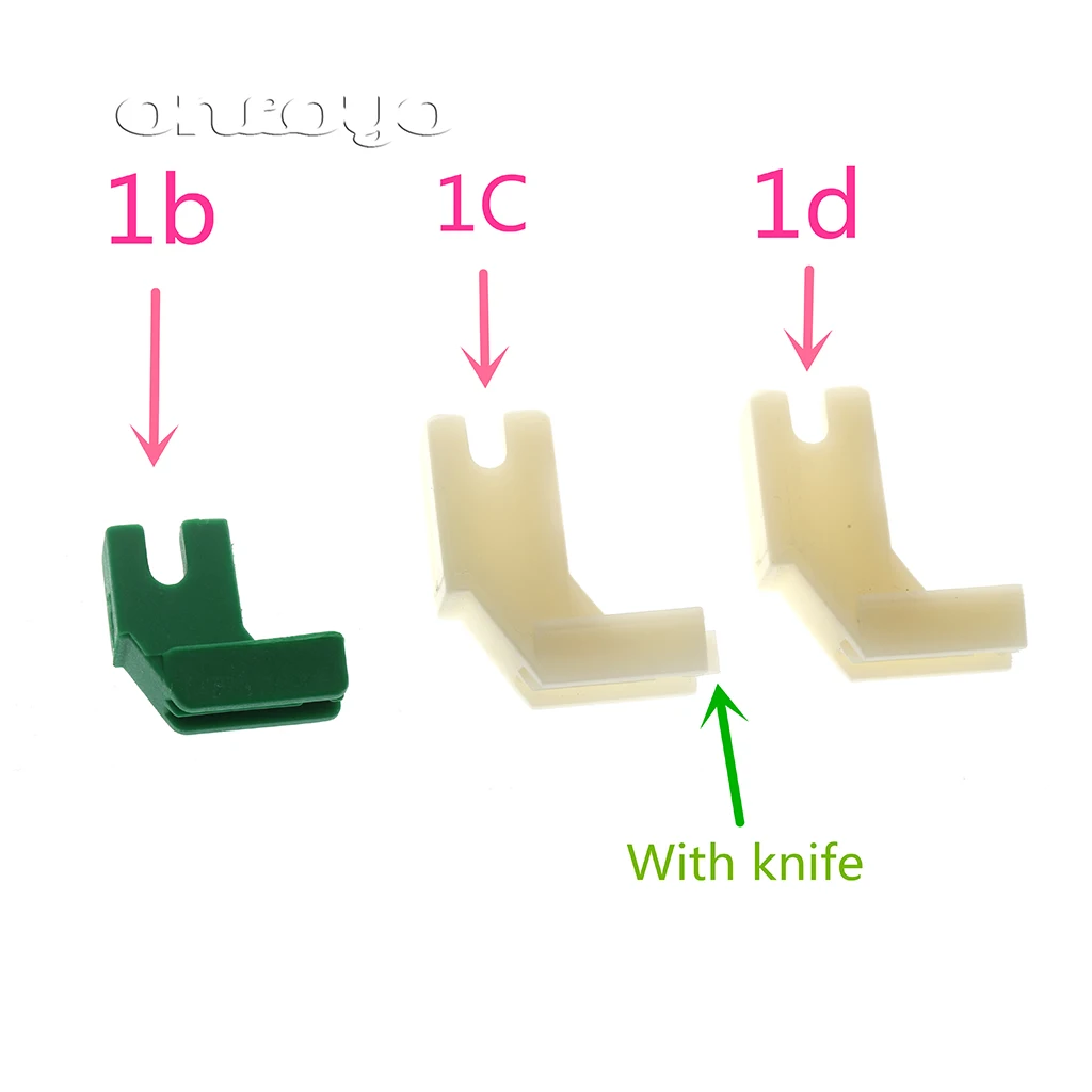 Old Sewing Machine Parts Invisible Zipper Plastic Foot Presser Foot 2CK1, S518, S518PI With Knife