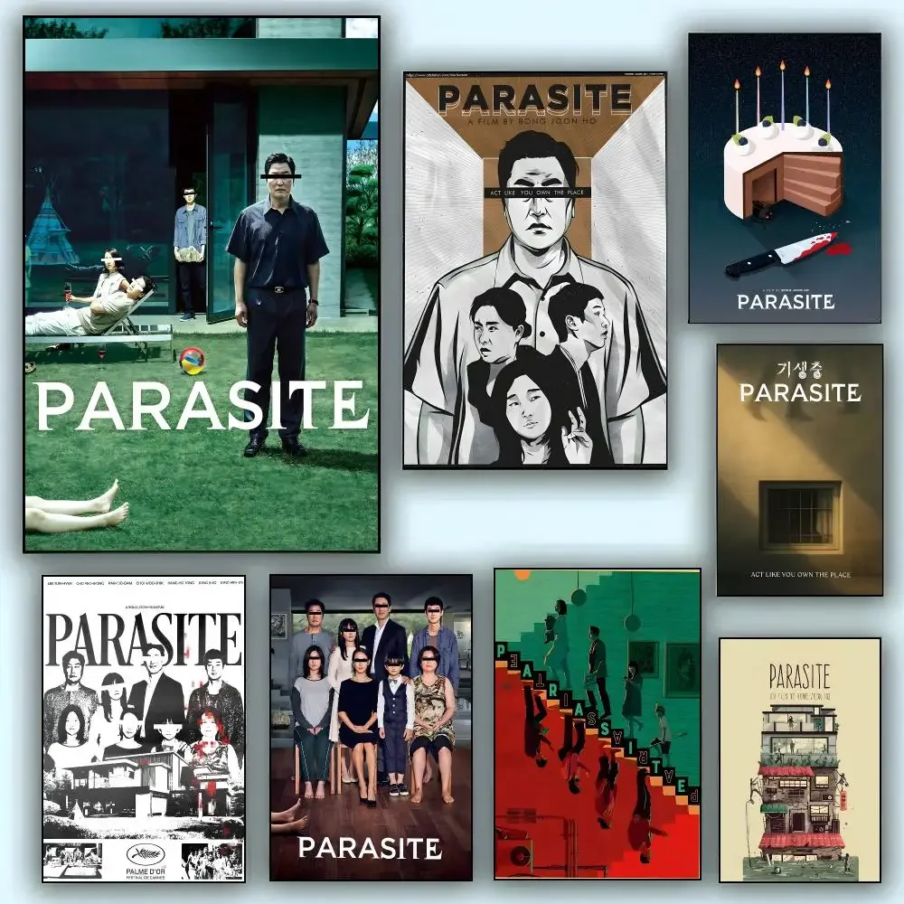 Dark comedy thriller Movie P-Parasite Poster Modern Aesthetic Wall Art Print Minimalist Poster Bedroom Living Room Home Decor