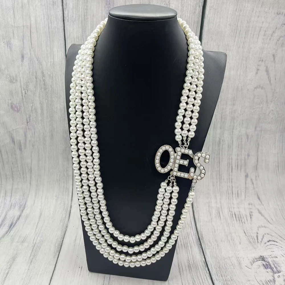 OES قلادة من اللؤلؤ ذات الطبقات #2