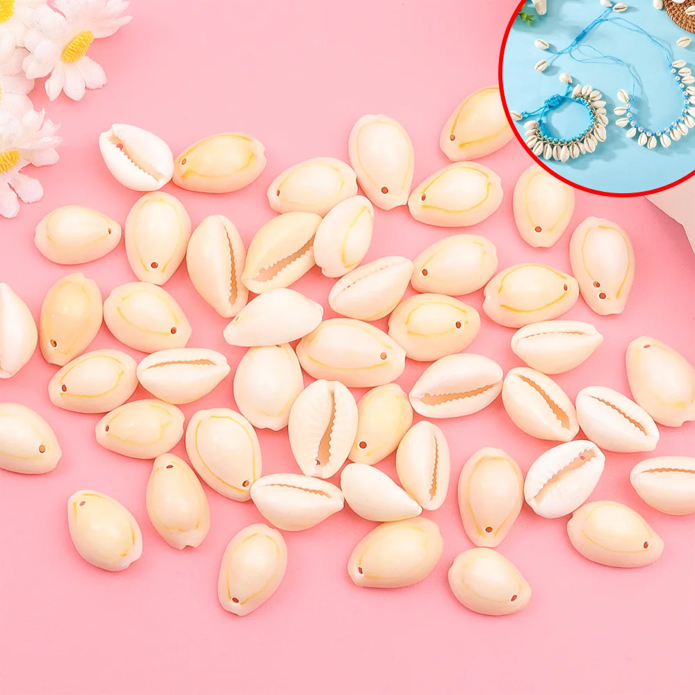 9/30/60pcs white shell shaped beads, can be used for DIY bracelet, necklace, jewelry making