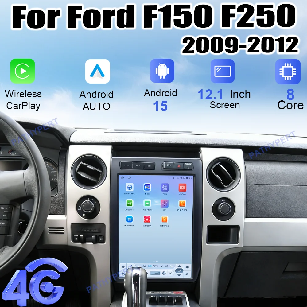 Android 15 Car Radio Carplay For Ford F150 F250 2009-2012 12.1