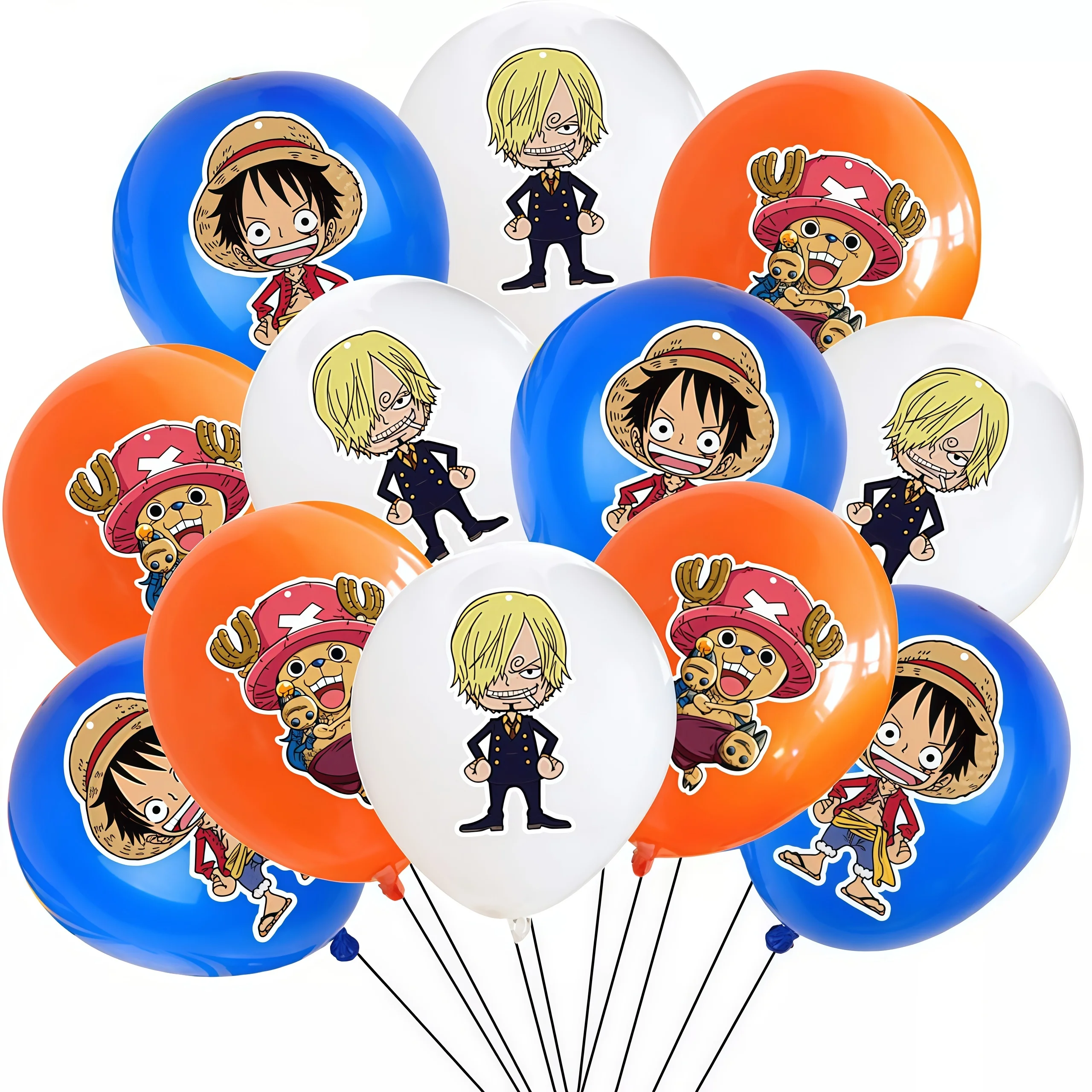 One Piece Birthday Balloons Decoration Set 12/24/36/48PCS Latex Balloons For Kids Boy Girl Party Supplies Favor Decorations