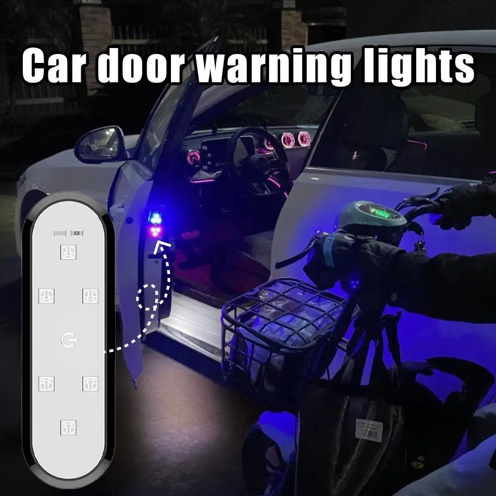 

Car Door Opening Warning Signal Lamp LED Anti-collision Car Door Opening Warning Atmosphere Colorful Light