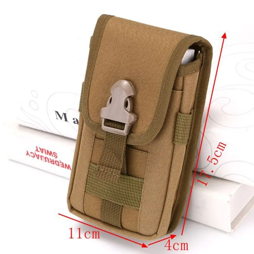 محفظة رجالية متعددة الوظائف ذات سعة كبيرة، حقيبة حزام للهاتف المحمول أكسفورد عمودية مع قفل جيب إدخال القلم #6