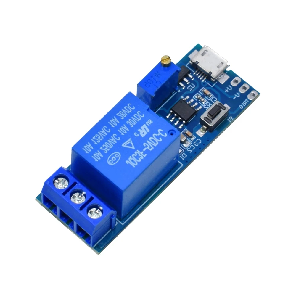 Smart Electronics 5V-30V Micro USB Power Adjustable Delay Relay Timer Control Module Trigger Delay Switch