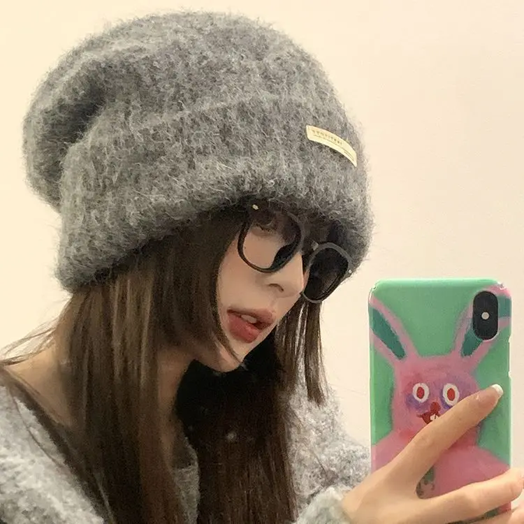 

Oversized Wool Knit Beanie Thermal Chunky Ribbed Extra Large Ear Warmer For Winter Autumn Cold Weather Unisex Suitable