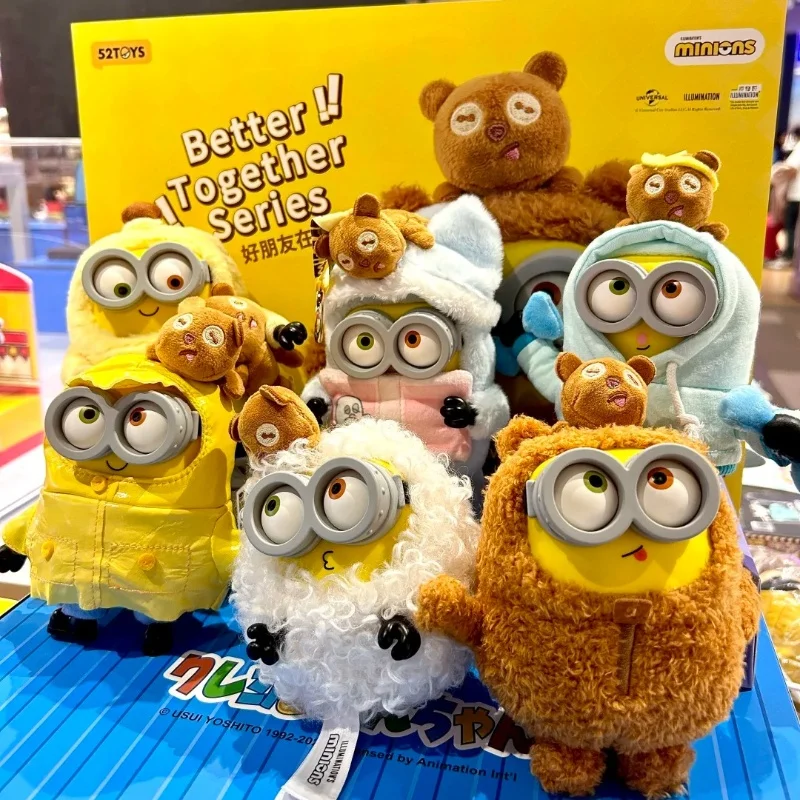

Authentic Bob&Jim Minions Friends Together Series Blind Box Vinyl Plush Backpack Pendant Trendy Toy Christmas Birthday Gift Toy