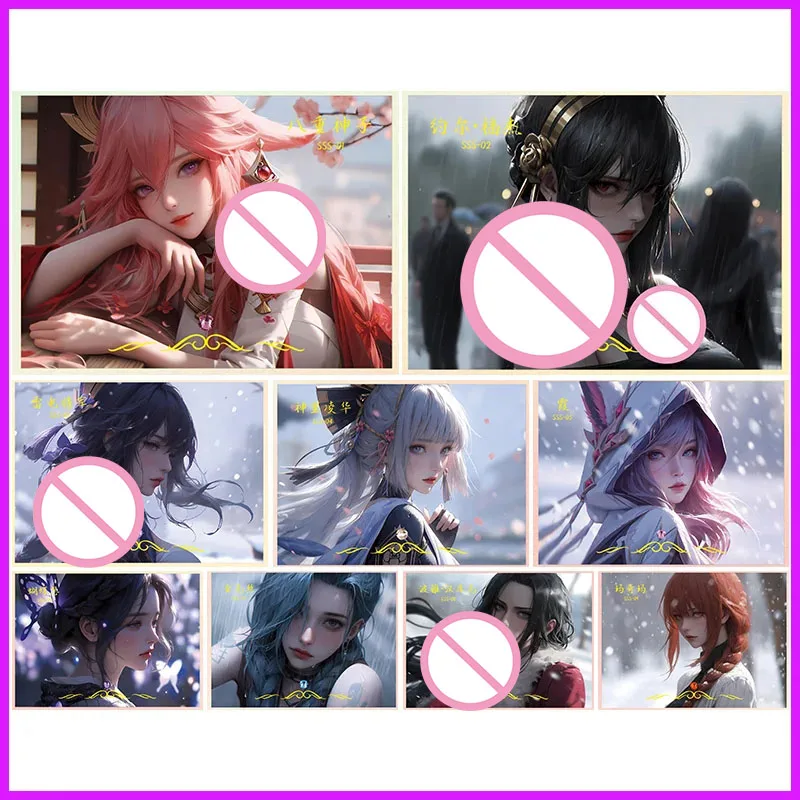 

Аниме История богини Редкая коллекционная карта SSS Makima Hancock Jinx Kochou Shinobu Kamisato Ayaka Kamisato Ayaka игрушки для мальчика подарок