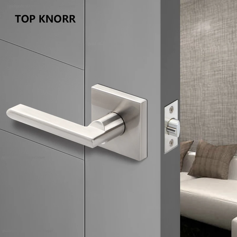 Three-Lever Handle Lock Indoor Bathroom Door Handle Door Domestic Bedroom Wooden Door Universal Safety Single Tongue Lock