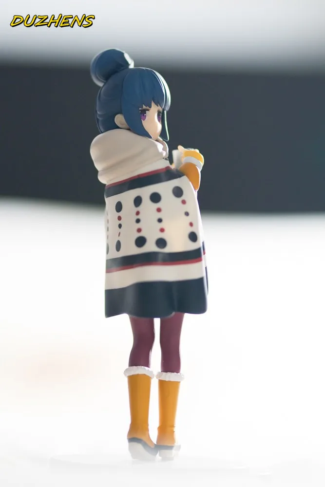 Furyu oryginał: Anime Yuru obóz Shima Rin 17cm pcv figurka figurka Anime zabawki kolekcja figurek Doll prezent