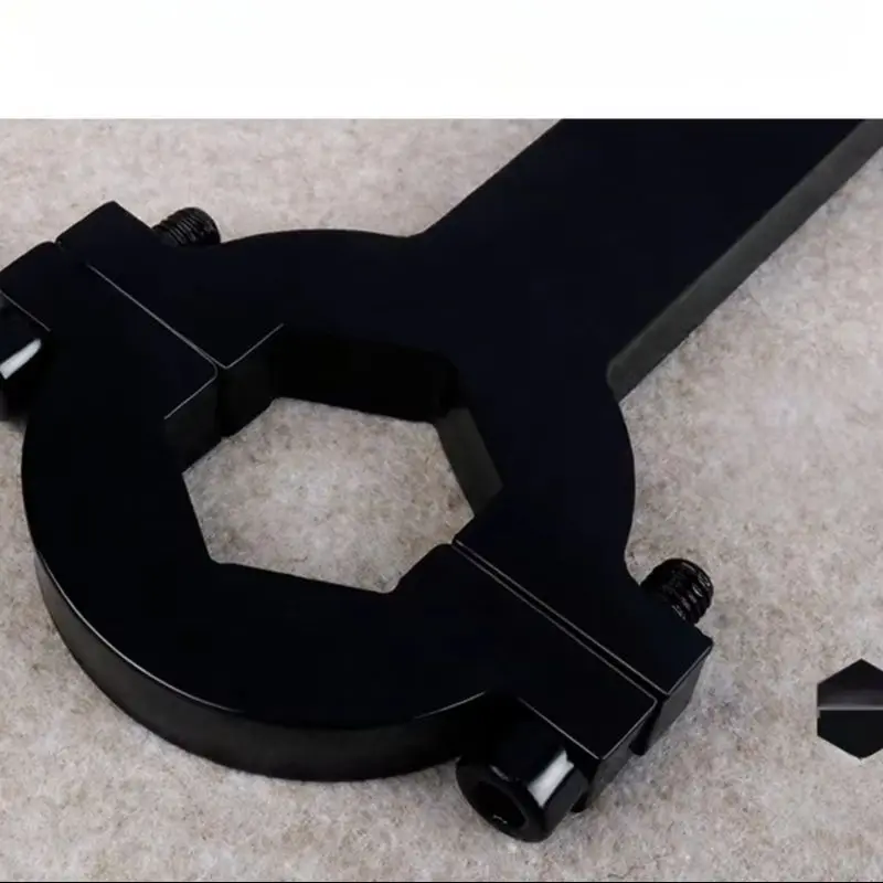 34mm Hexagonal Adjustable Wrench CR-V- Material Trailer Axle Bolt Nut Repair Tool Black Coating Automotive Mechanic Parts