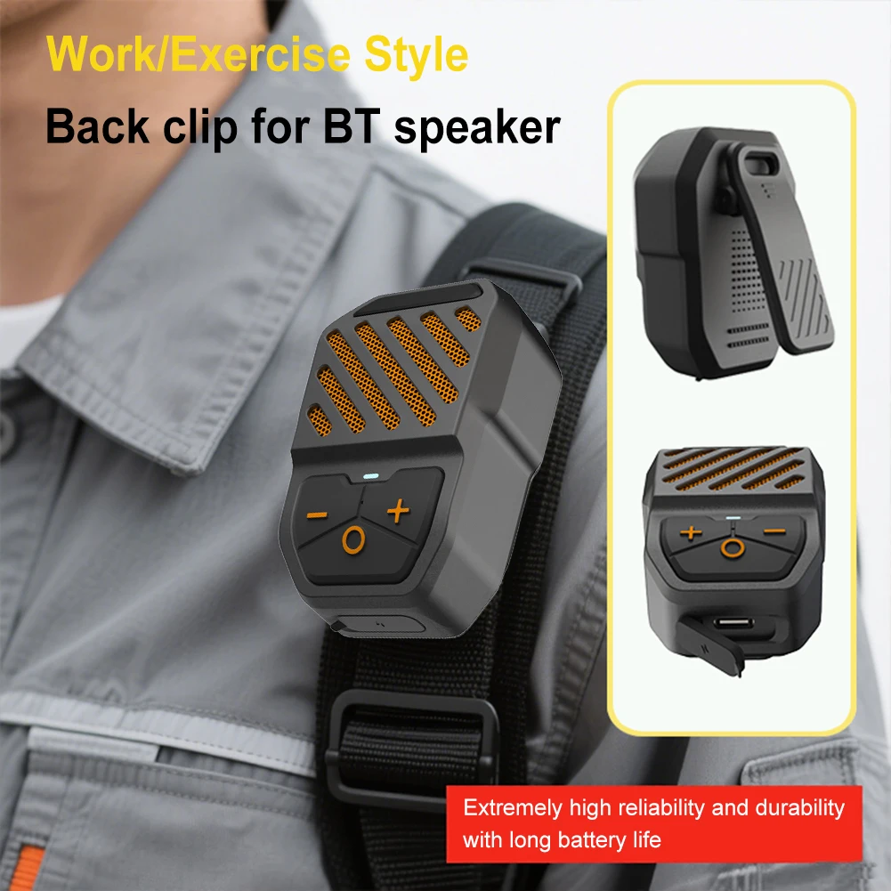Altavoz Bluetooth portátil, altavoz magnético con Clip, micrófono inalámbrico BT, altavoz deportivo Lavalier para ciclismo/senderismo