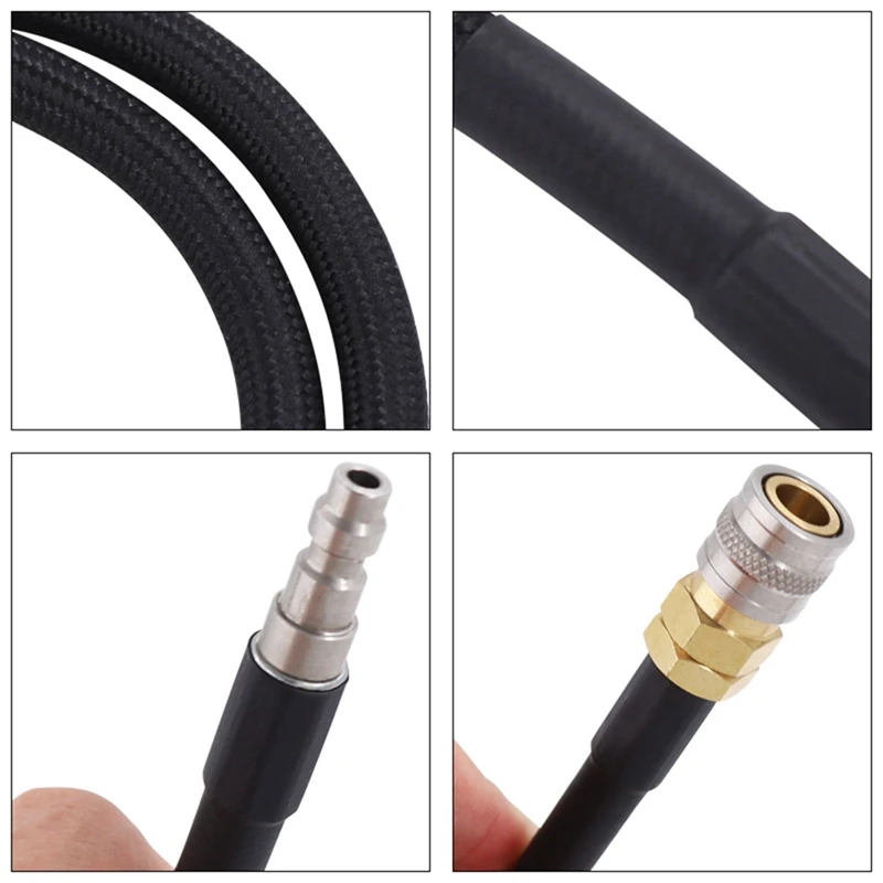 GTBL Airsoft HPA SLP FLEX Air Hose Remote Line With (US)Foster QD 40 Inch Low Pressure MAX 300 PSI