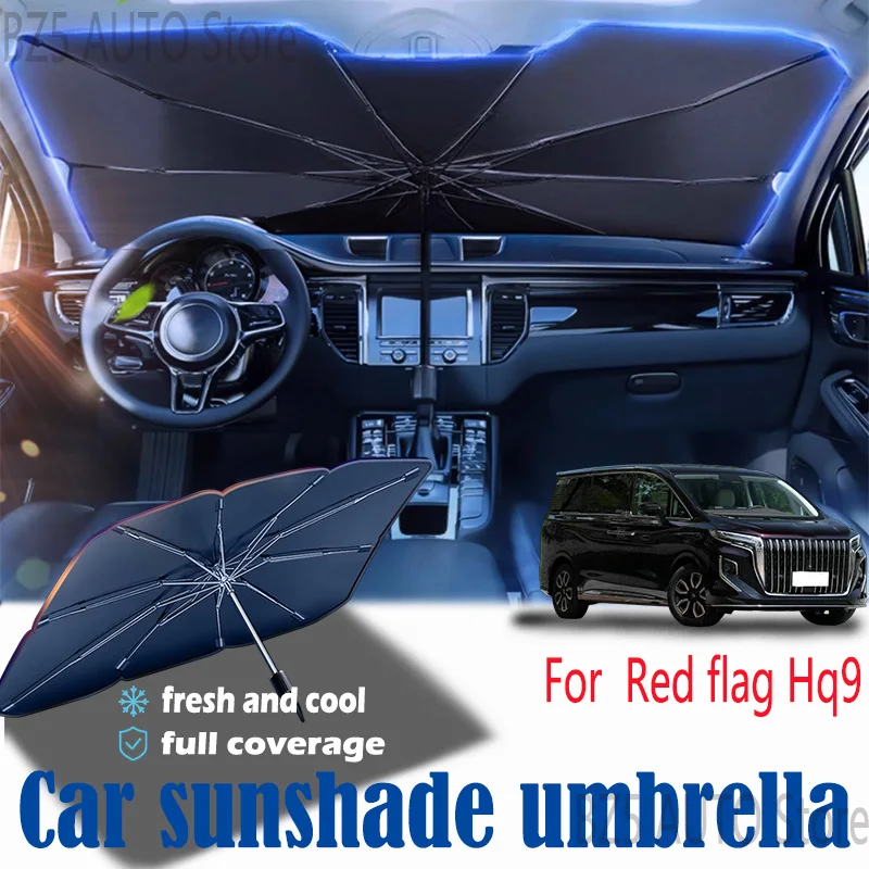 

For red flag Hq9 front windshield panel, sun visor, summer accessories, heat insulation, sun shading, and sun protection