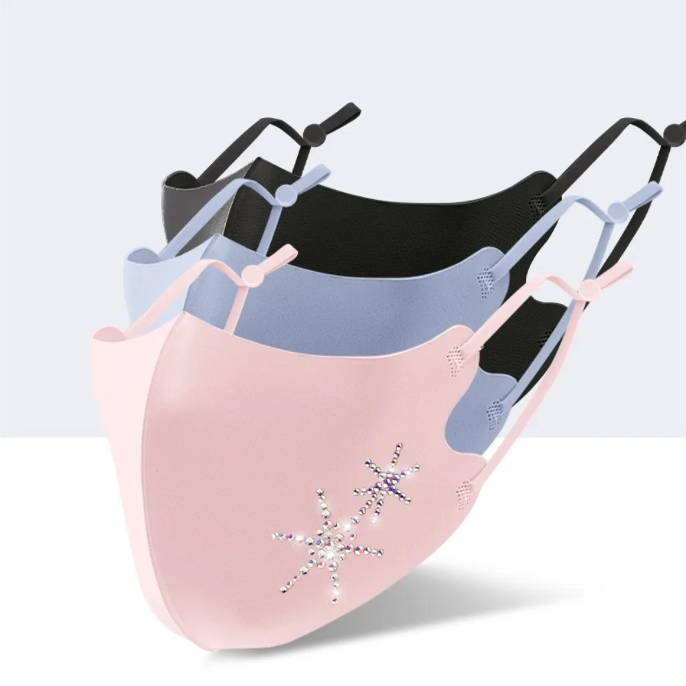 Модная дышащая маска из ледяного шелка, анти-УФ-бесследная солнцезащитная маска для верховой езды, маска для лица, подарок