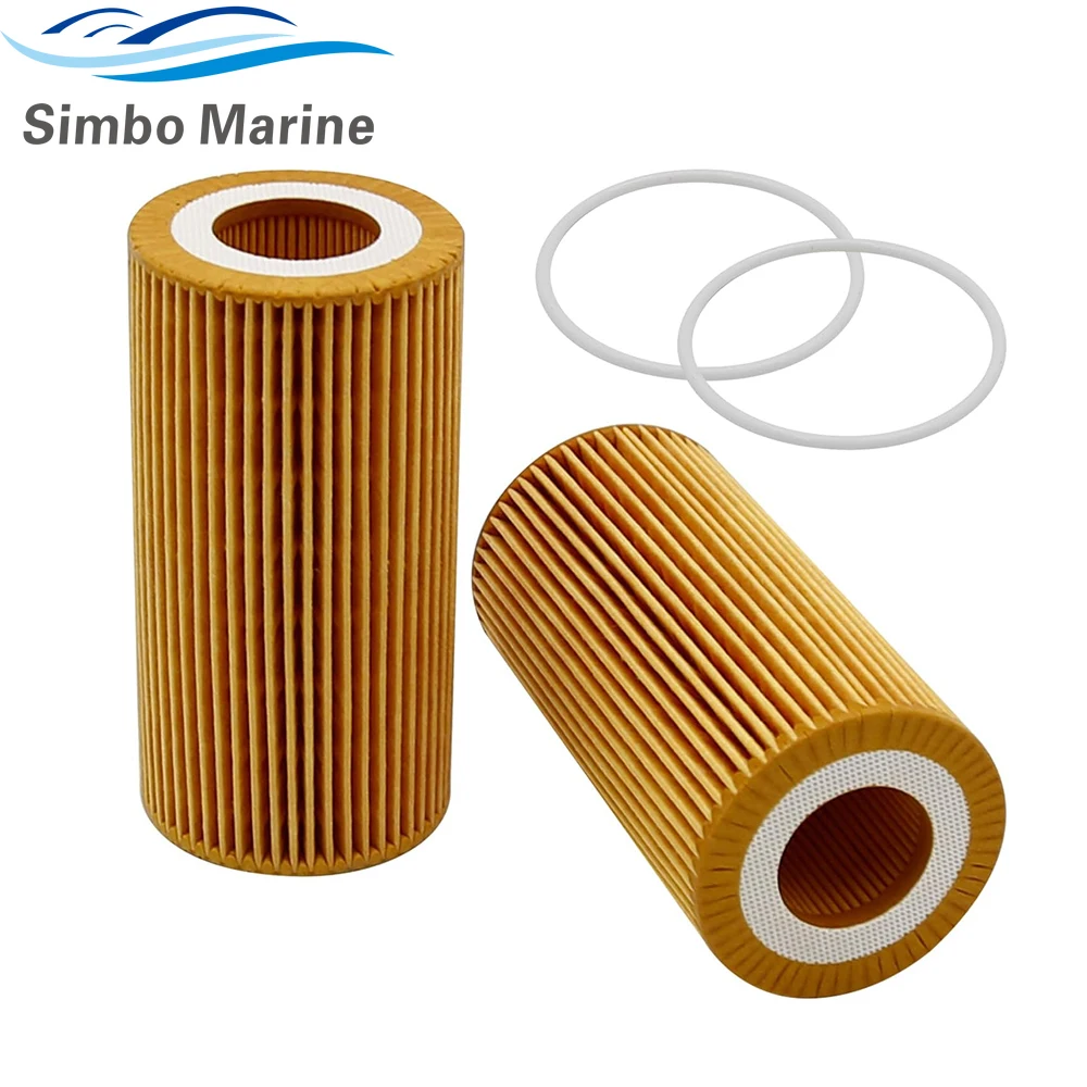 

2 Pcs Oil Filter Element & Seal for Volvo Penta V6 V8 D3 4.3 5.0 5.7 8.1 L Models Engines 501022S 9-57820 35-57820 18-8003-2