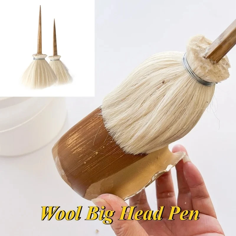Pottery Tools Wool Brush for Ceramic Glaze/Painting Sweeping Dust Moisturizing And Complementary Color Ceramic Coloring Pen