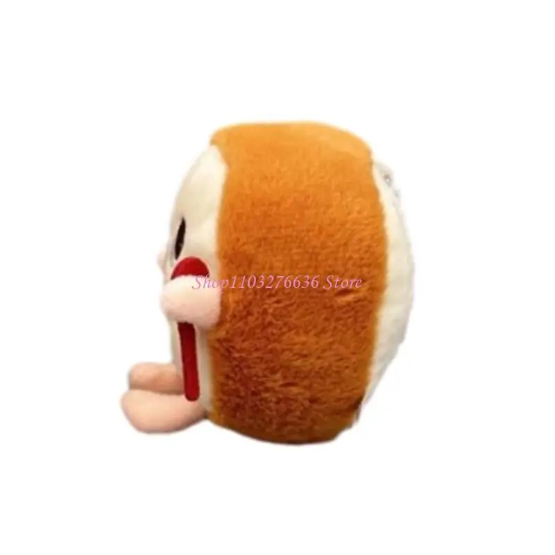 R6FD Plush Pendant Burger Keychain Phone Decoration Stuffed Fries Adult Gift