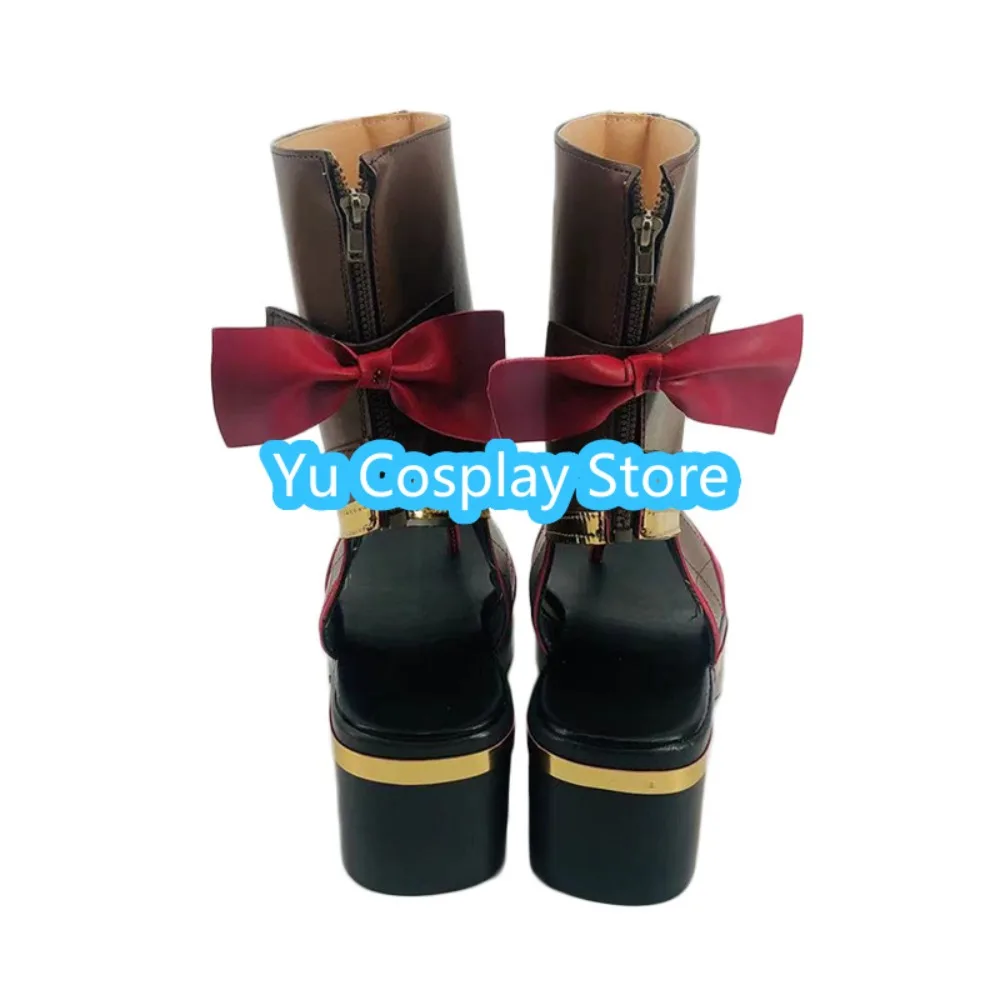 Yu-zapatos de Cosplay Genshin Impact Kuki Shinobu, zapatos de Cosplay de Anime, botas, accesorios de disfraces de Halloween