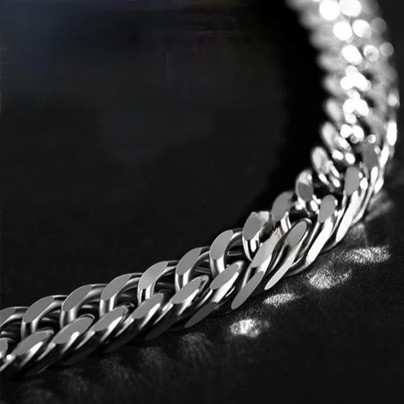 EDC Men\'s Titanium Steel Chain Necklace Fashion Punk Jewelry Byzantine Boy Gadgets Cuba Style Stylish Cool Women Girl Gifts