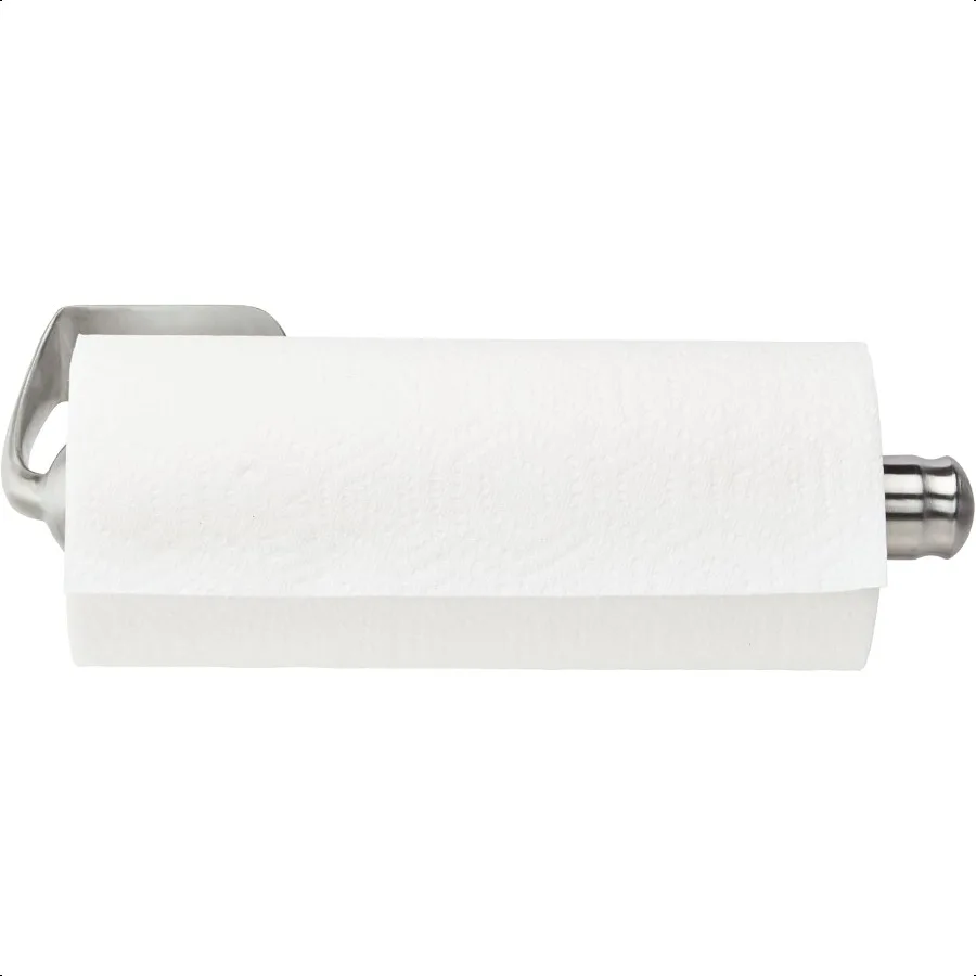 Perfect Tear Wall Mount Paper Towel Holder Patented Design for OneHanded Use Rounded Finial 14Inch Brushed Sier Metal Finish