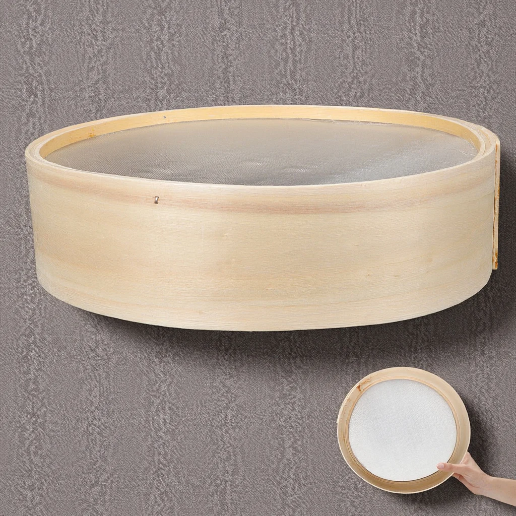 

Household Flour Sifter Wooden Handheld Fine Mesh Baking Tool Kitchen Powder Sieve for Baking Sieve Flour Sifter