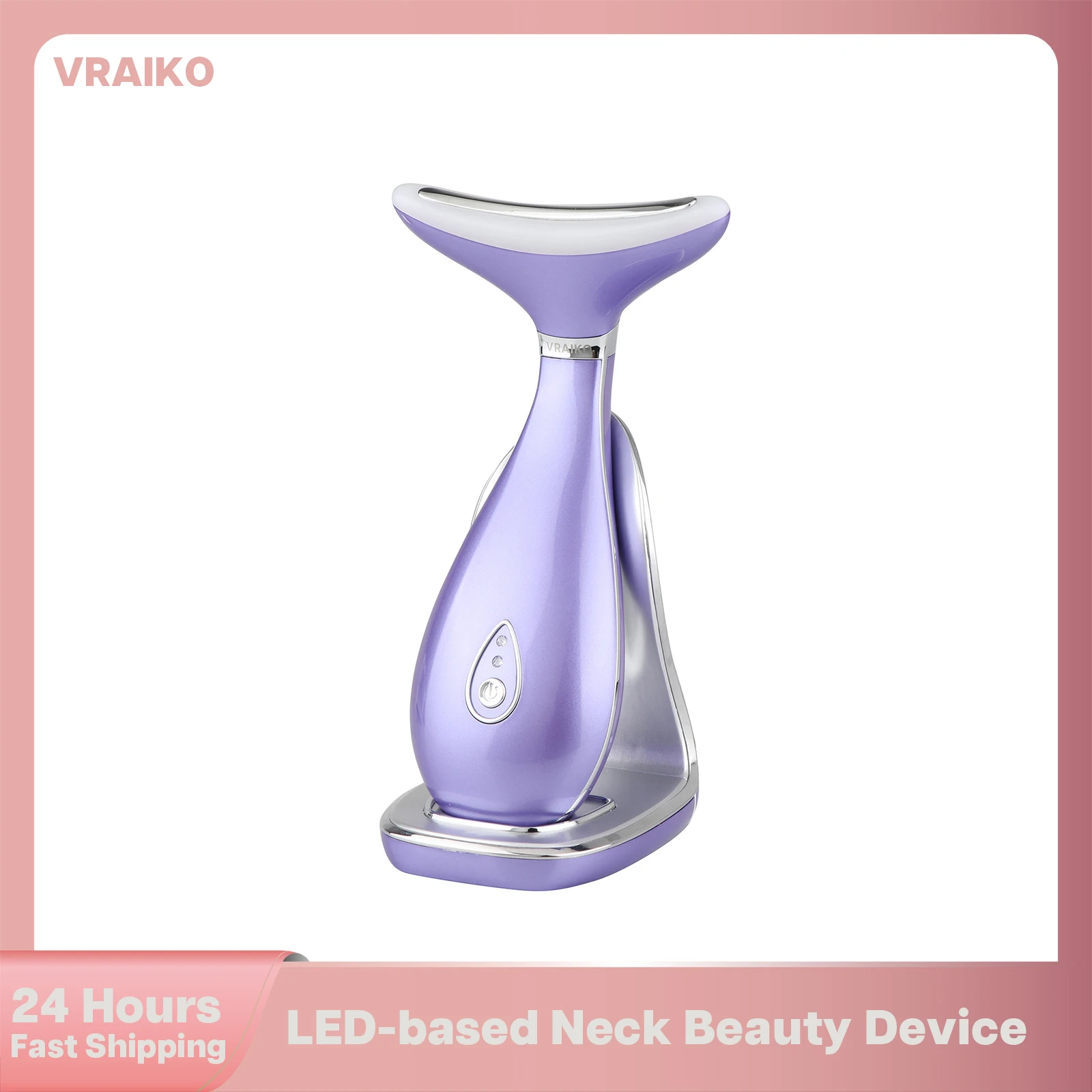 

VRAIKO LILY Neck Face Massager 3 Colors LED Photon Therapy Beauty Device for Anti Wrinkle Reduce Double Chin Skin Tightening